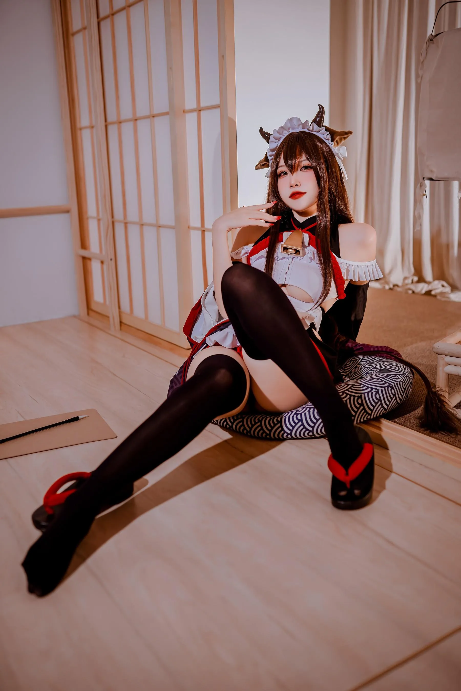 二佐Nisa – NO.148 碧蓝樫野女仆 [34P]插图6
